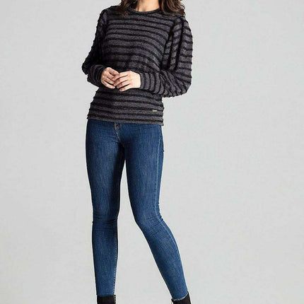 Chic Black Kimono Sleeve Knit Top