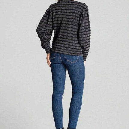 Chic Black Kimono Sleeve Knit Top