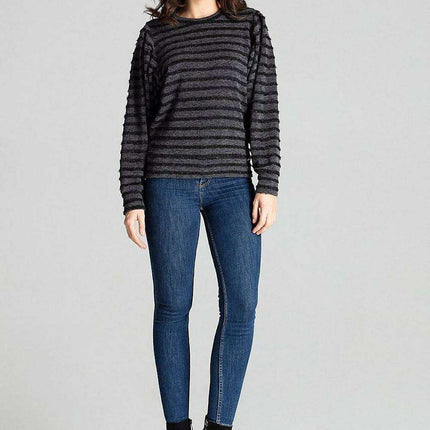 Chic Black Kimono Sleeve Knit Top