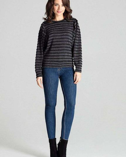 Chic Black Kimono Sleeve Knit Top