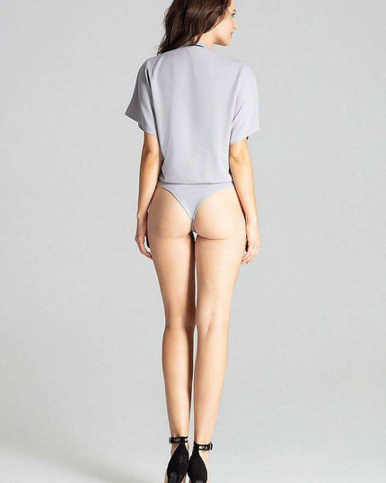 Elegant Black Kimono Sleeve Shapewear Bodysuit