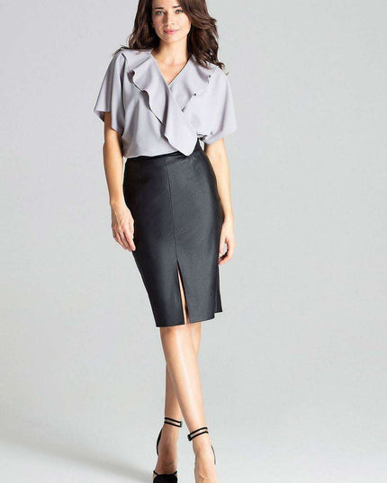 Elegant Black Kimono Sleeve Shapewear Bodysuit