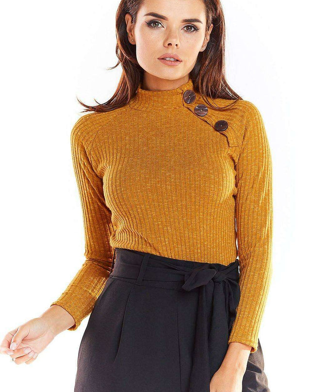 Chic Button-Embellished Knit Pullover