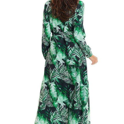 Chic Flared Maxi Dress with Adjustable Belt