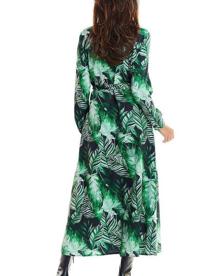 Chic Flared Maxi Dress with Adjustable Belt