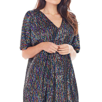 Glamorous Sequin-Embellished Knit Mini Dress - Très Elite