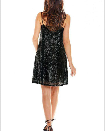 Radiant Sequin Knit Mini Dress for Evening Glamour