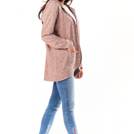 Awama Women's Professional Cardigan with Pockets and Soft Knit Fabric