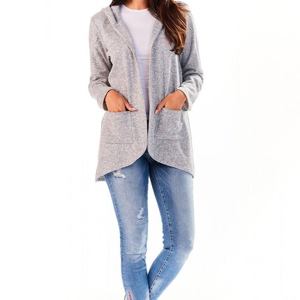 Awama Women's Professional Cardigan with Pockets and Soft Knit Fabric