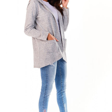 Awama Women's Professional Cardigan with Pockets and Soft Knit Fabric