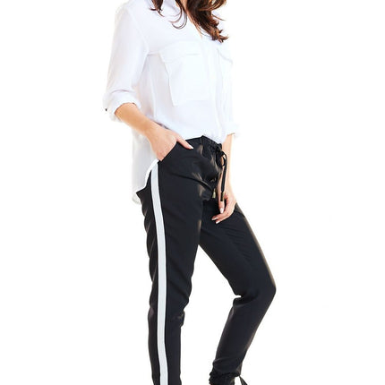 Trendy Striped Casual Trousers for Women - Très Elite