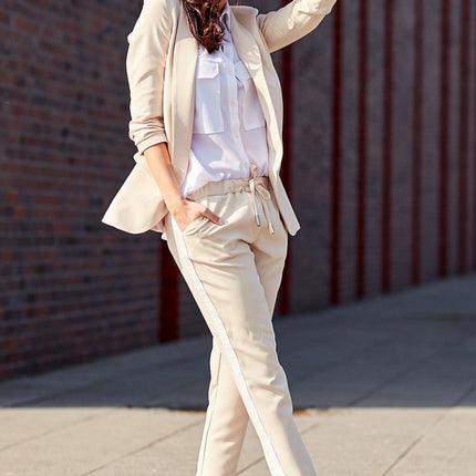 Trendy Striped Casual Trousers for Women - Très Elite