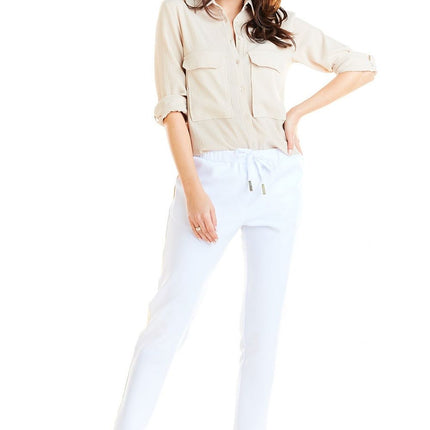 Trendy Striped Casual Trousers for Women - Très Elite