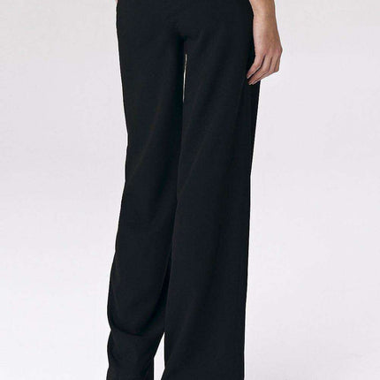 Elegant Black Palazzo Trousers for Women by Nife Brand