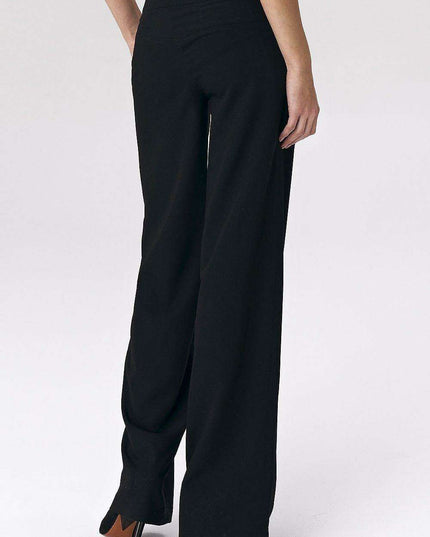 Elegant Black Palazzo Trousers for Women by Nife Brand