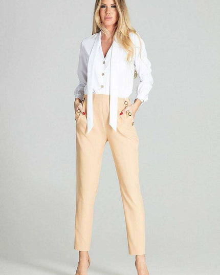 Elegant Leopard Print Blouse with Sash Tie and Long Sleeves