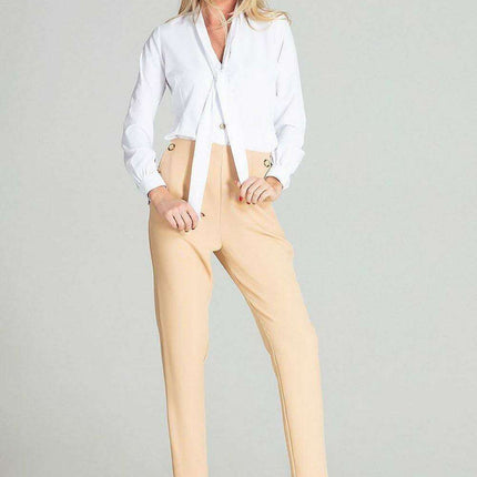 Elegant Leopard Print Blouse with Sash Tie and Long Sleeves