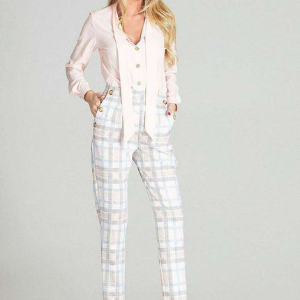 Elegant Leopard Print Blouse with Sash Tie and Long Sleeves