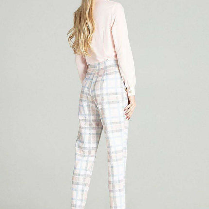 Elegant Leopard Print Blouse with Sash Tie and Long Sleeves