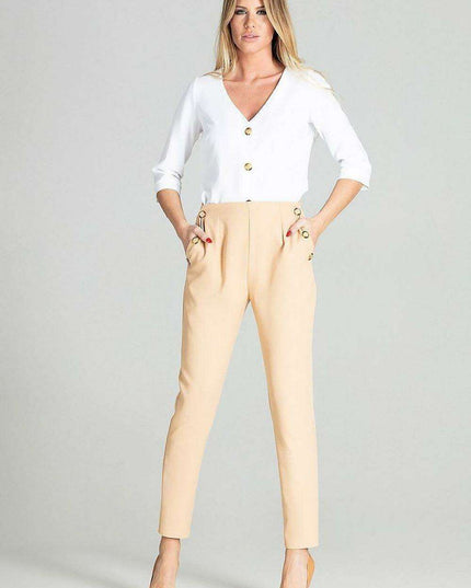 Chic Cuffed Blouse with Playful Cheese Neckline