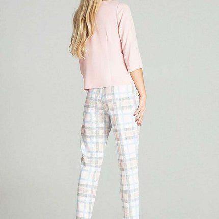 Chic Cuffed Blouse with Playful Cheese Neckline