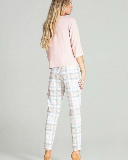 Chic Cuffed Blouse with Playful Cheese Neckline