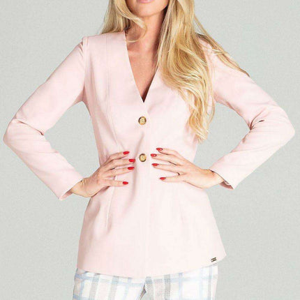 Chic Plaid Spring Jacket with Innovative Cheese Neckline