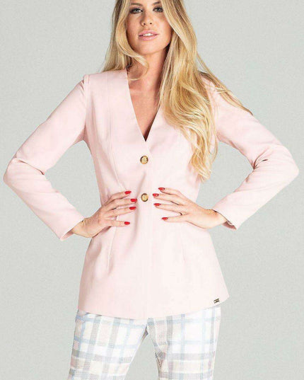 Chic Plaid Spring Jacket with Innovative Cheese Neckline