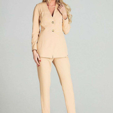 Chic Plaid Spring Jacket with Innovative Cheese Neckline