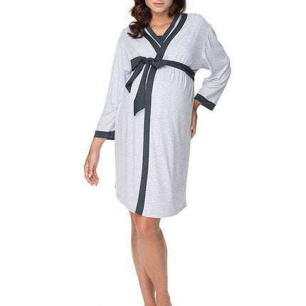 PeeKaBoo Elegant Maternity Nightwear Collection with Matching Robe