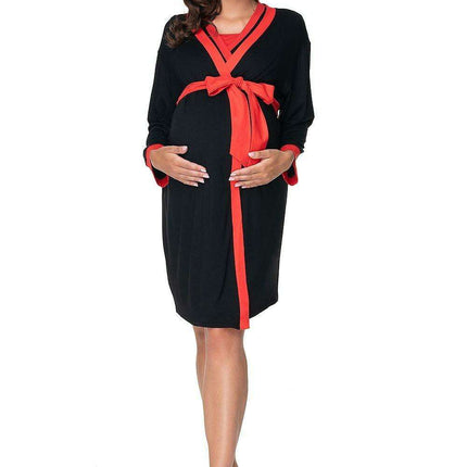 PeeKaBoo Elegant Maternity Nightwear Collection with Matching Robe
