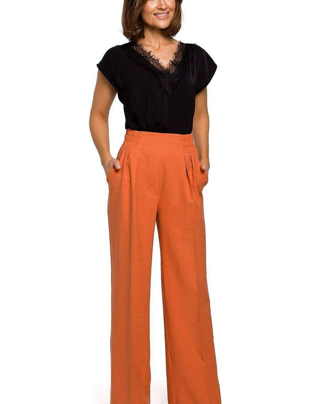 Lace Trim Sleeveless Blouse