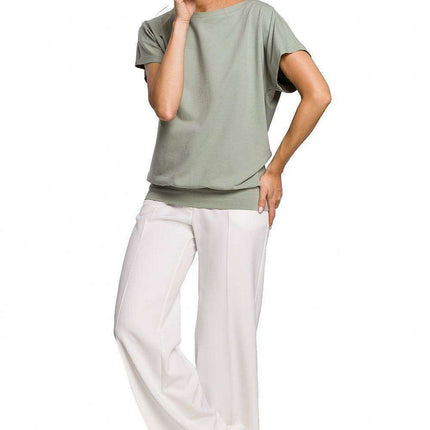 Effortlessly Chic Cotton Blend Blouse by Moe