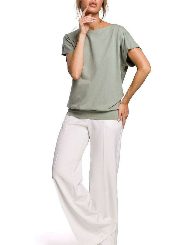 Effortlessly Chic Cotton Blend Blouse by Moe