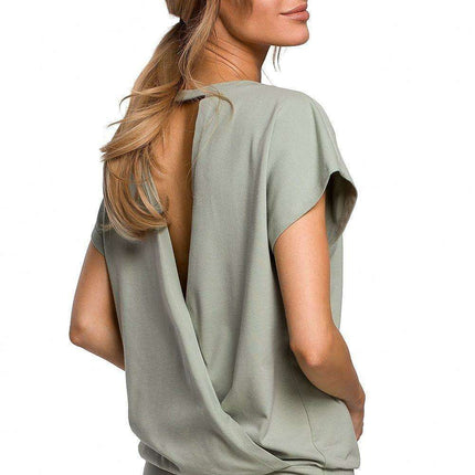 Effortlessly Chic Cotton Blend Blouse by Moe