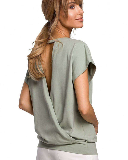 Effortlessly Chic Cotton Blend Blouse by Moe