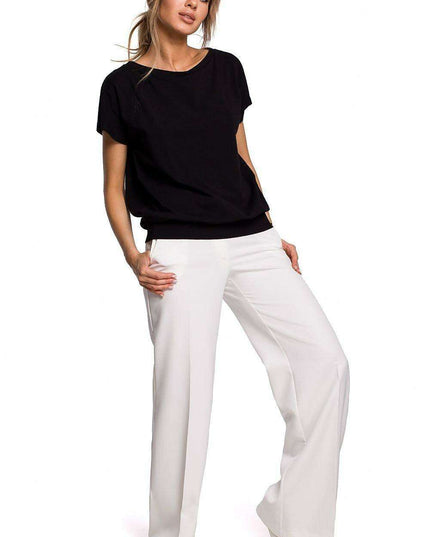 Effortlessly Chic Cotton Blend Blouse by Moe