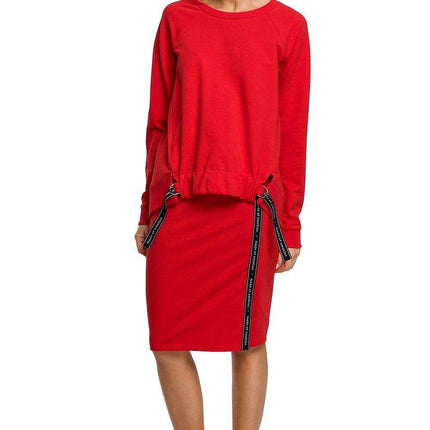 Chic Sweatshirt-Style Pencil Skirt for Sporty Elegance
