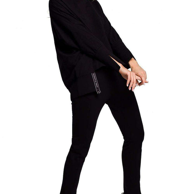 Stylish Side-Slit Mismatched Sweatshirt for Effortless Comfort