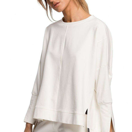 Stylish Side-Slit Mismatched Sweatshirt for Effortless Comfort