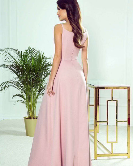 Striking Strapless Brocade Evening Gown by Numoco