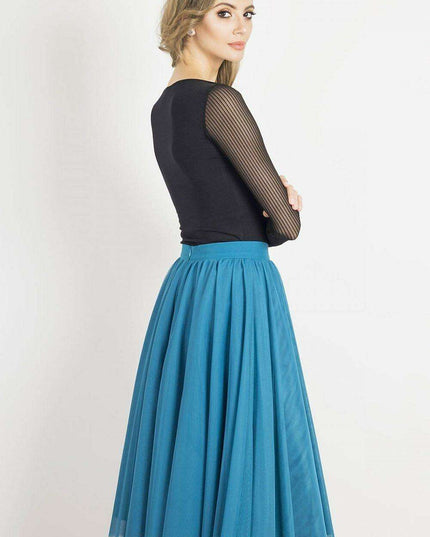 Elegant Two Layer Tulle Skirt with Adjustable Belt