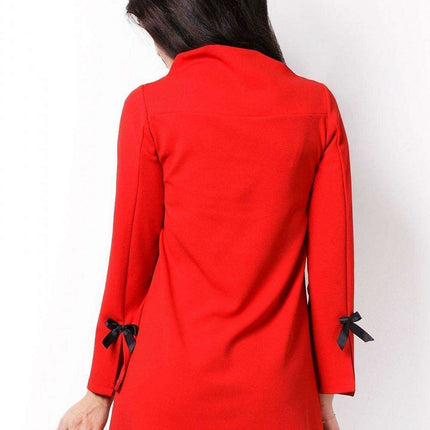 IVON Chic European Evening Dress With Satin Bow Sleeves