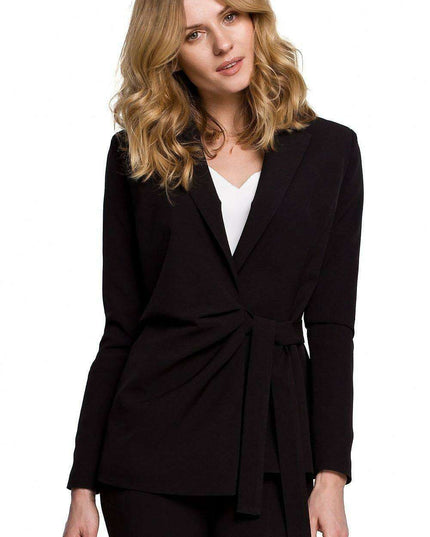 Chic Waist-Defining Pleated Jacket