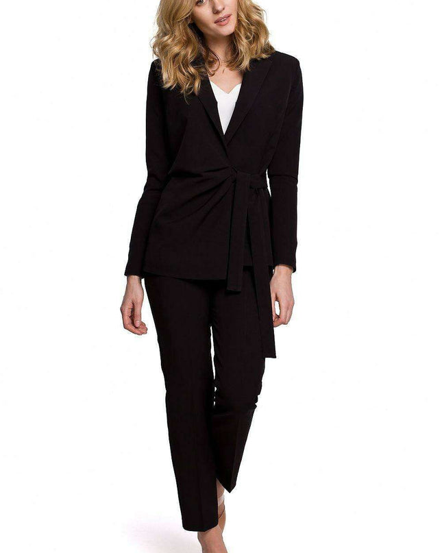 Chic Waist-Defining Pleated Jacket