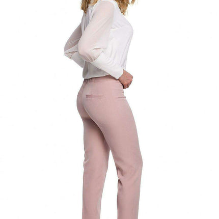 Chic Straight-Leg Trousers with Hidden Zipper Closure