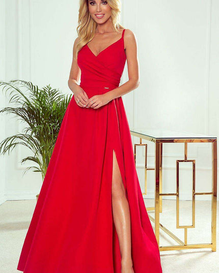 Striking Strapless Brocade Evening Gown by Numoco