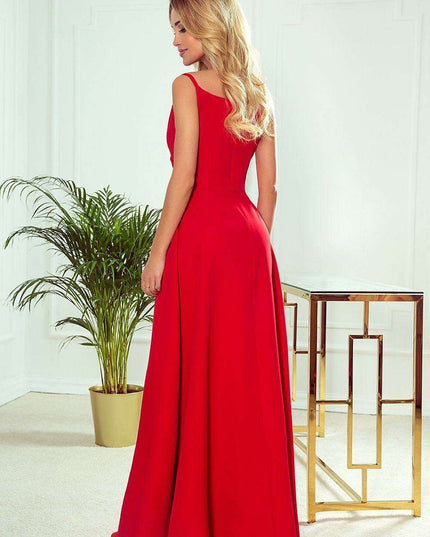 Striking Strapless Brocade Evening Gown by Numoco