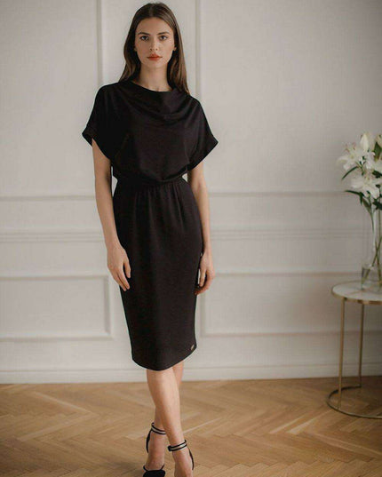 Chic Black Midi Dress for Every Occasion by Lenitif