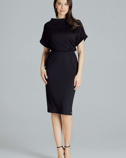 Chic Black Midi Dress for Every Occasion by Lenitif